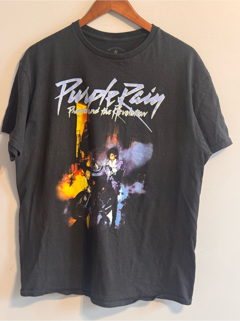 Prince Purple Rain The Revolution Graphic T-Shirt Black Size Large
